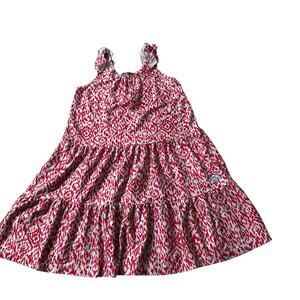 Tommy Bahama Red/Gray Tiered Dress Girls Size 5 | 20-40